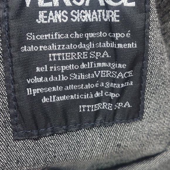 VERSACE JEANS SIGNATURE Jeans Black size 31 45 from S/S 1993 Miami Collection - Picture 9 of 9